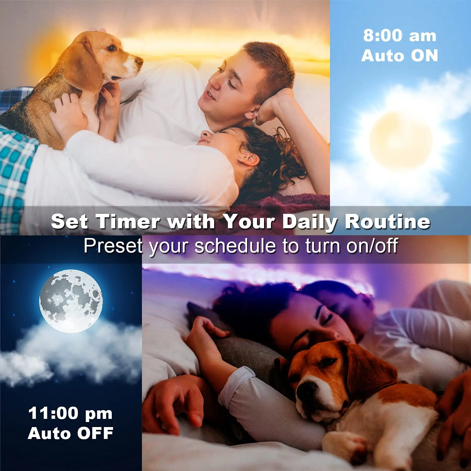 12v 100ft 30M 5050 RGB Music Sync Dimmer Switch Christmas Ambient Decoration wireless APP Control Smart LED Strip Lights Set