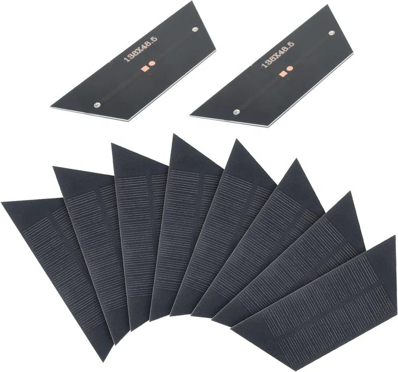 Buy Solar Panels From China Direct 0.68w Custom Made Solar Thermal Flat Plate 55v PET Laminated Trapezoid Shape Solar Panel