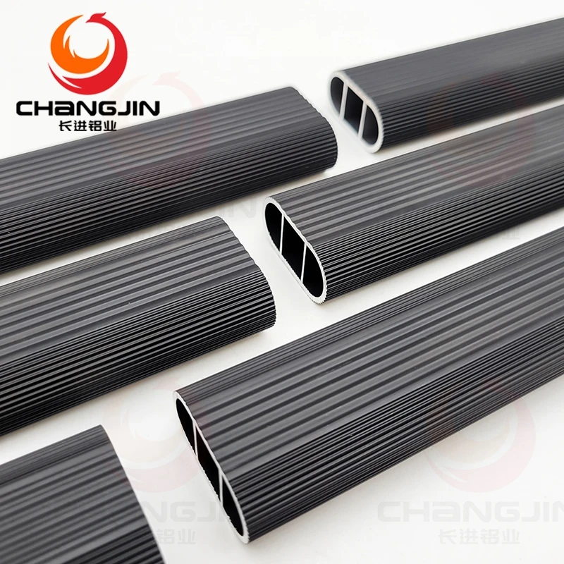 Wardrobe tube closet rod connector closet rod center support oval profile Aluminum tube wardrobe oval pipe