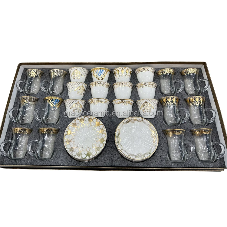 Набор стеклянных чашек для чая в арабском турецком стиле 90 куб. См