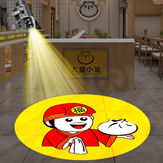 Professional Waterproof Static Logo Floor Personalised Led Advertising  Slide Projector  Outdoor Waterproof Gobo Advertising For