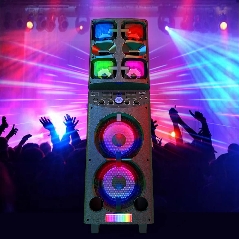 Factory Wholesale Portable BT Wireless Audio System Party Box Super Bass Trolley DJ Karaoke Party Bluetooth Xboom Speaker Box