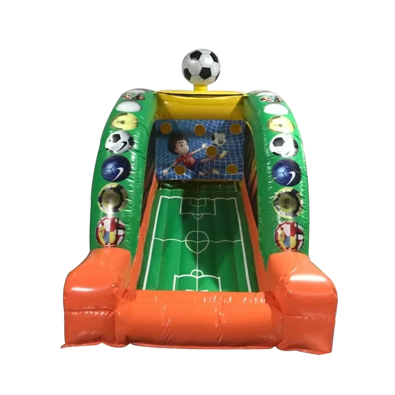 Portable PVC inflatable football penalty shootout inflatable soccer goal post kick games target for rental business
