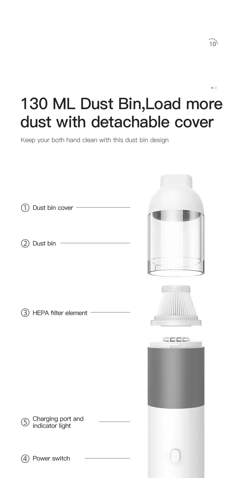 Wholesale OEM Customized 5000Pa Home Car Mini Foldable Wireless Vacuum Cleaner Cleaning Tool