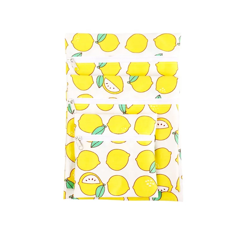 Organic cotton with zipper or hook loop personalized packaging bag kids small snack bags