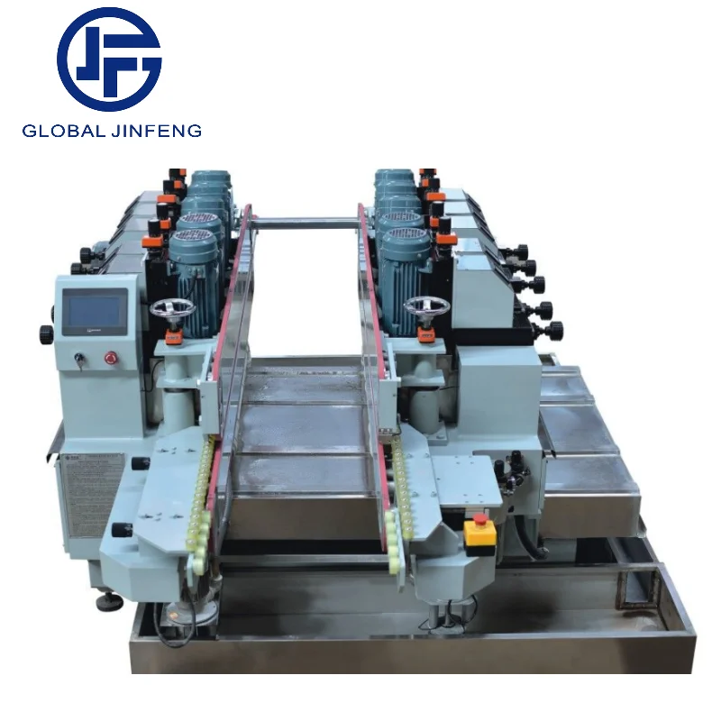 12 motors Sophisticated Small Glass Straight Line Double Edger polishing machine with high quality