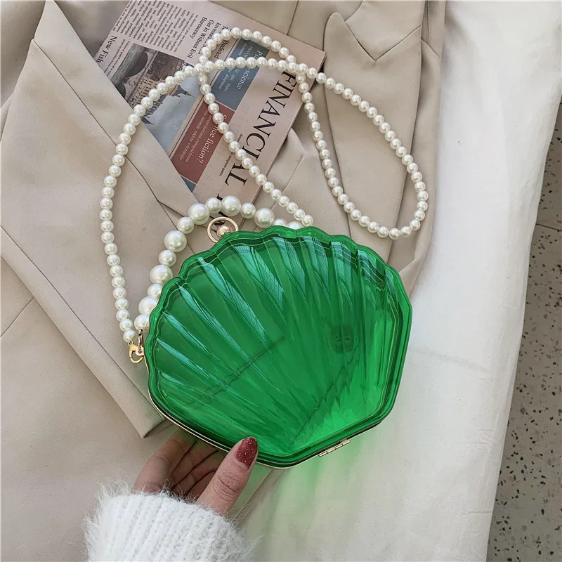 Acrylic shell box wholesale clear handbags bags for girls handbags bolsos para mujer clutch hand bag