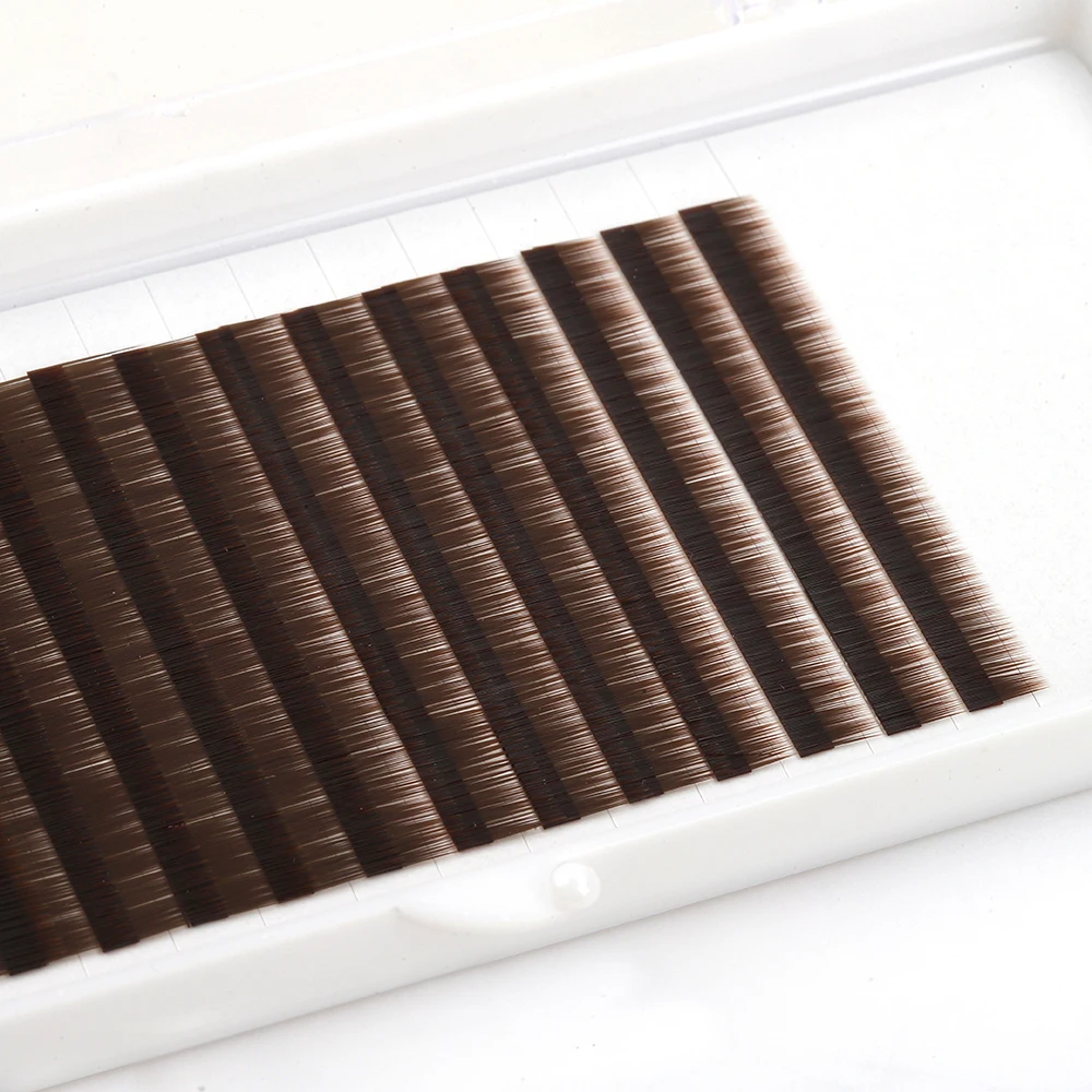 brow individual eyebrow extension high quality 0.1mm 5-8mm drank medium light brow extension