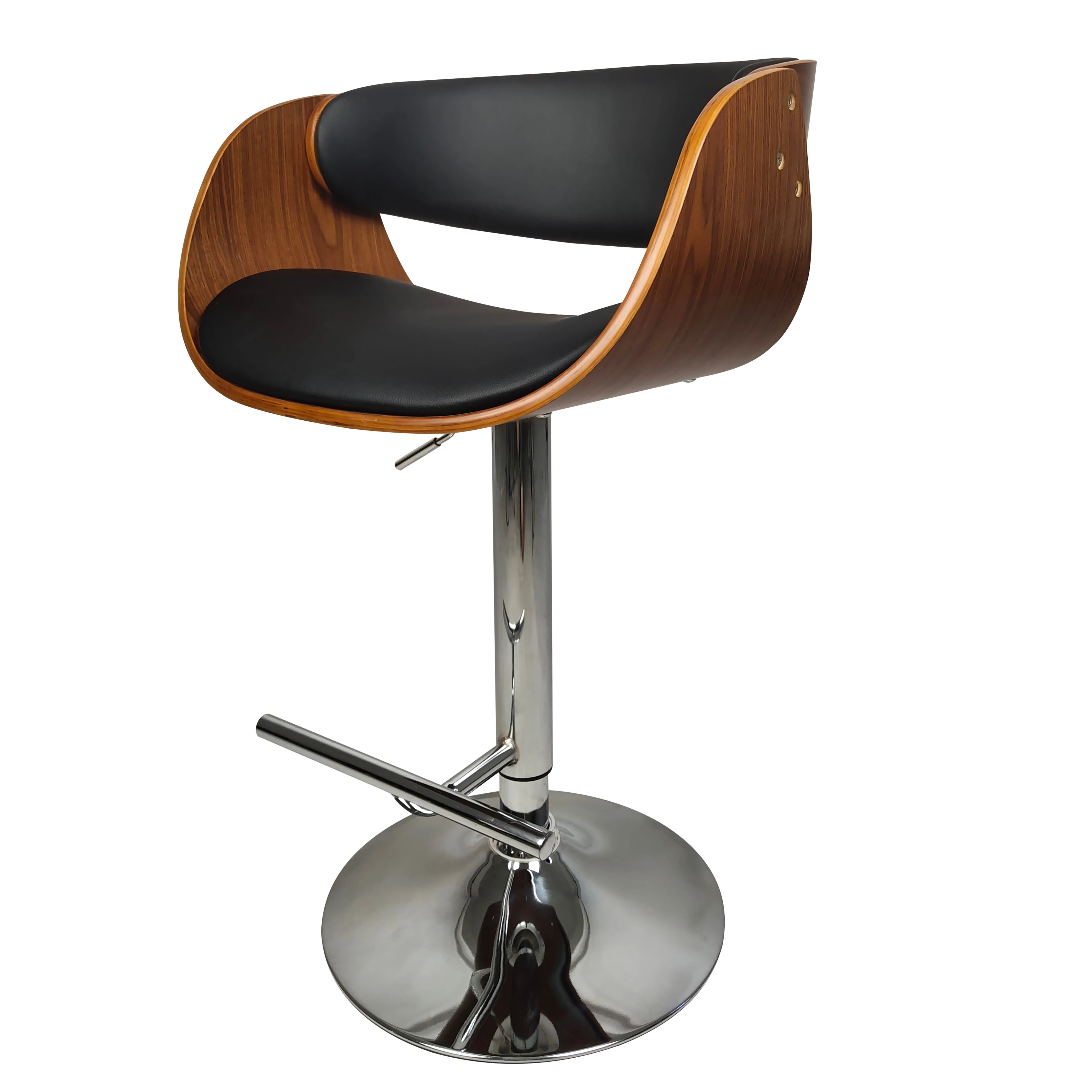 Modern Luxury Adjustable High Quality Bar Chair with Horn plate Use Commercial Plywood and PU