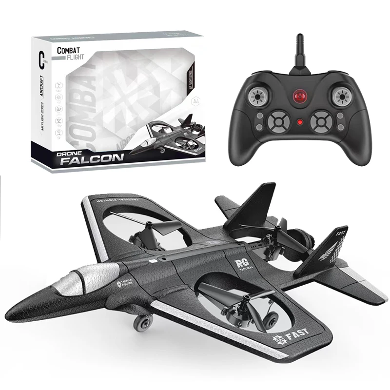 2022 Aircraft Model 2.4GHz 4CH 360 Degree Roll Headless mode Hovering One key Return RC Fighter Plane Jets Toys