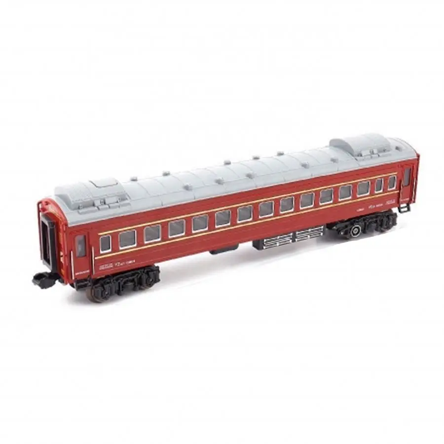 Classic Train Set Toy Plastic Passenger Train Coach with Light Electric Steam Locomotive Train Railway Toy