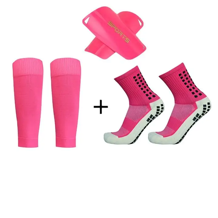 Custom A Set Hight Elasticity Soccer Shin Guard Sleeves Adults Soccer Pads Anti-Slip Socks Legging Cover Sports Protective Gear