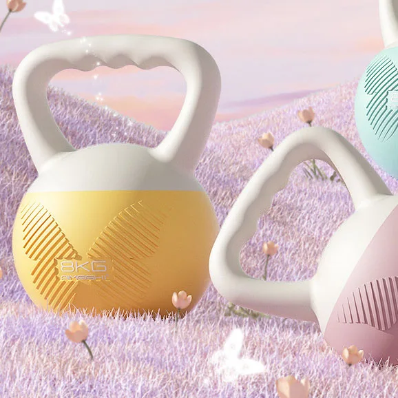 ZHIHUI non-slip handles 2KG/4KG/6KG/8KG/10KG Sizes soft kettlebell home sports High Quality PVC soft kettlebell set