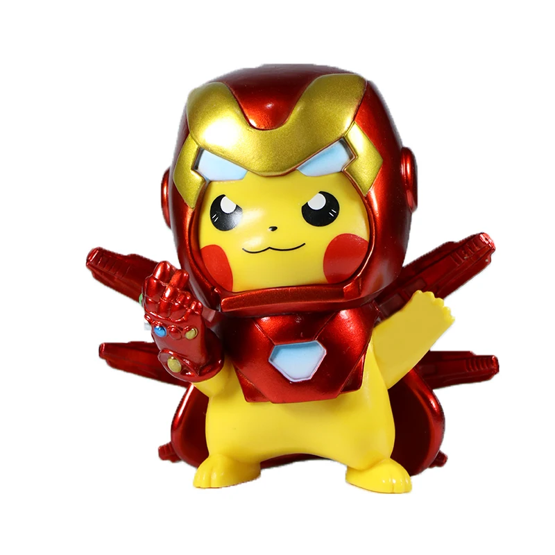 Hot selling MK50 Iron Man spider man cos picachu Anti hulk bust GK pvc model Avengers figurine animated movie handyman (1600678149671)