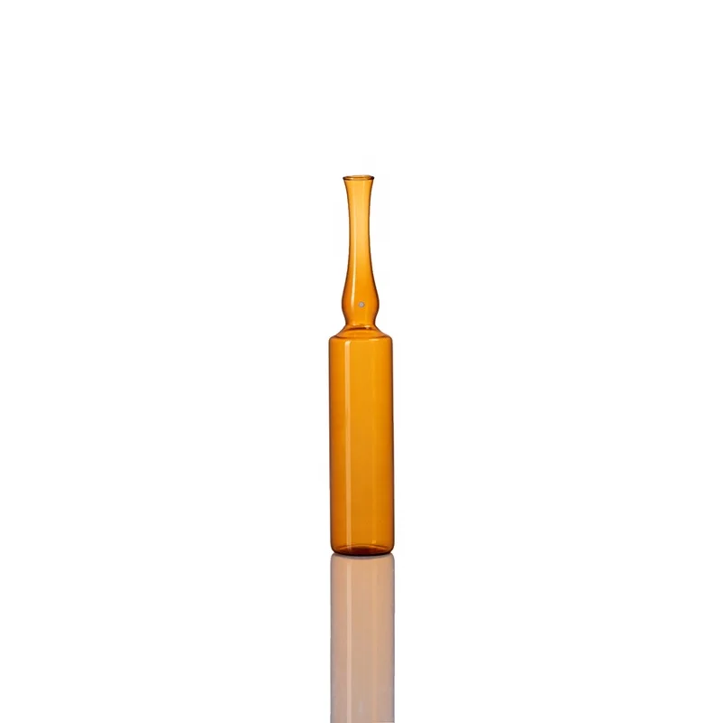 2ml amber  borosilicate  glass ampoule medical cosmetic use