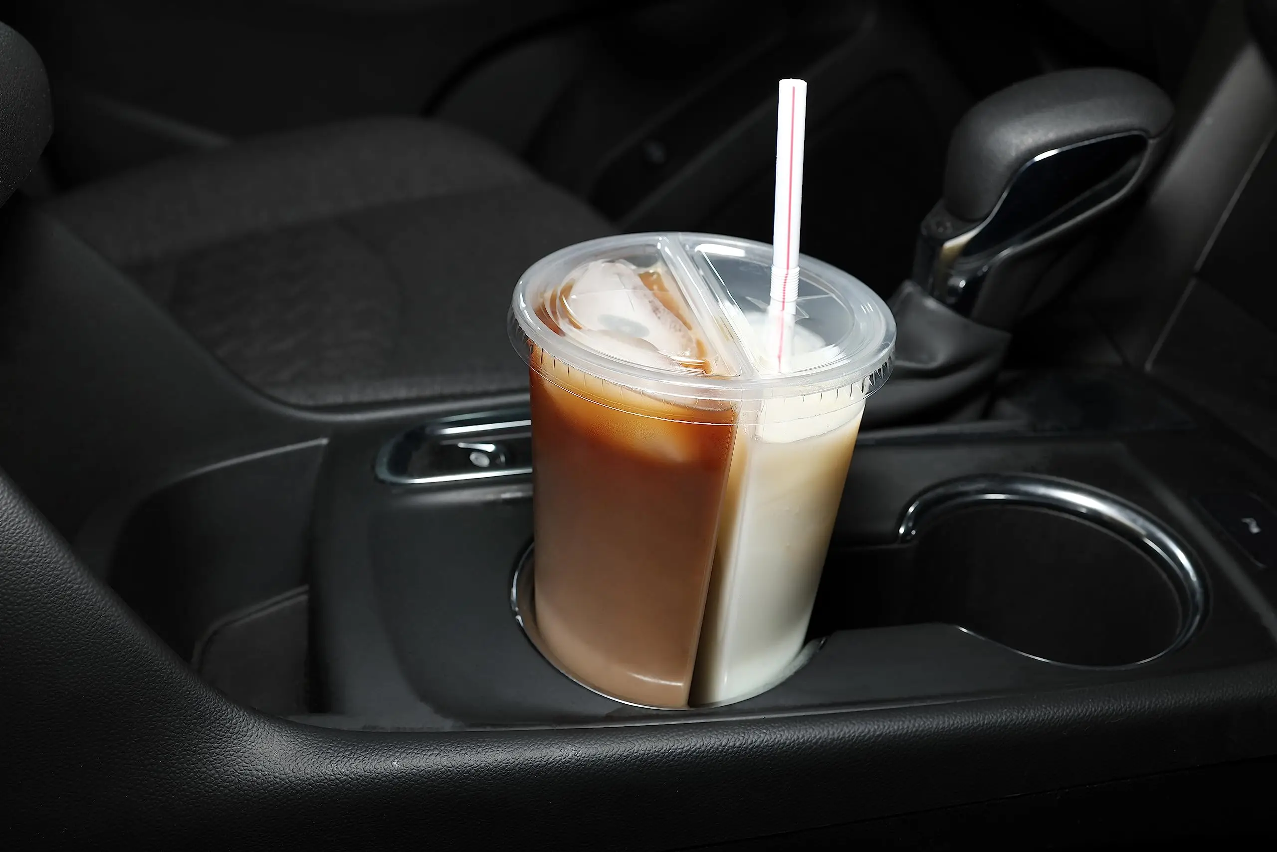 Split 700ml Disposable Plastic Share Cups Frozen Drink Two Pieces Cups Two in one Twins Cup