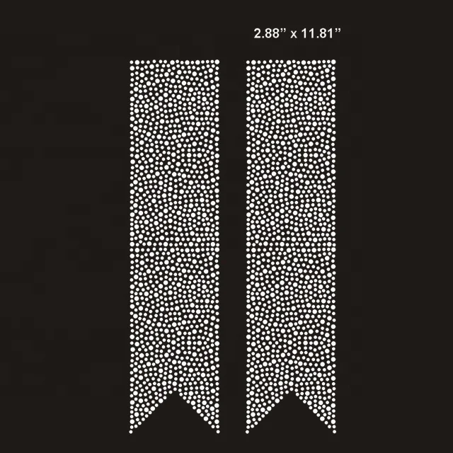 high quality iron on custom hotfix rhinestone transfer for cheer bows