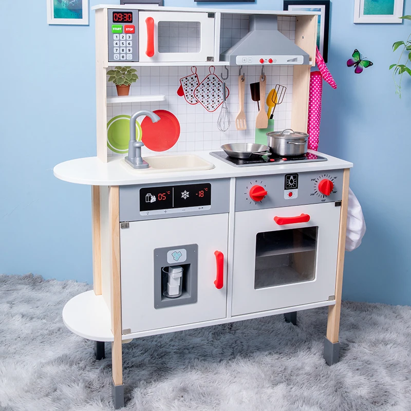 
2020 NEW DESIGN Wood Large Kitchen Play Toy Set For Kids 