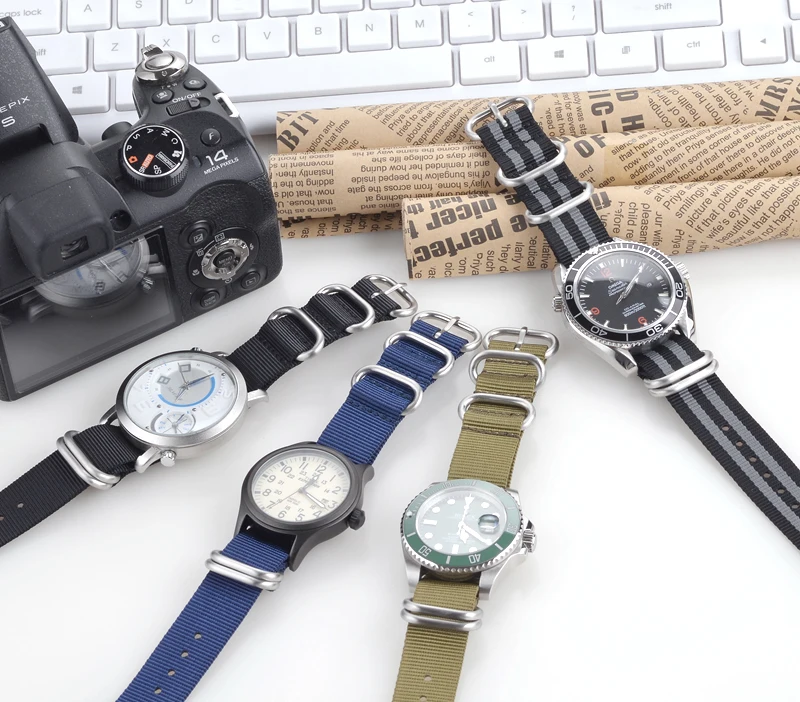 LAIHE 20mm 22mm 24mm One Piece Wholesale  Nylon Watch Straps