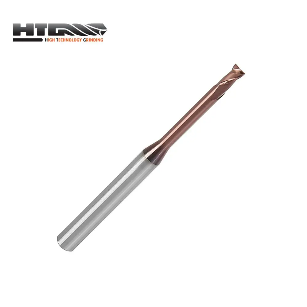  HTG лучшее качество карбида вольфрама 2 каннелюра с микро-торцевая фреза EMT5-0102C-L16-TS10 для нержавеющей стали