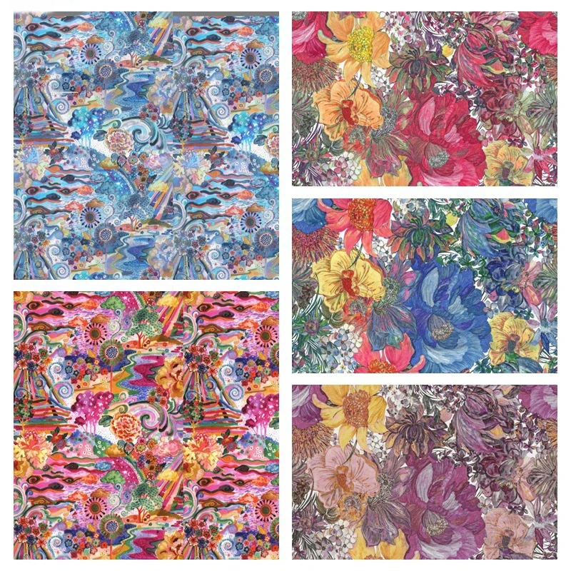 Muslin  printed  100% Cotton  Gauze Fabric For  Garment Clothes