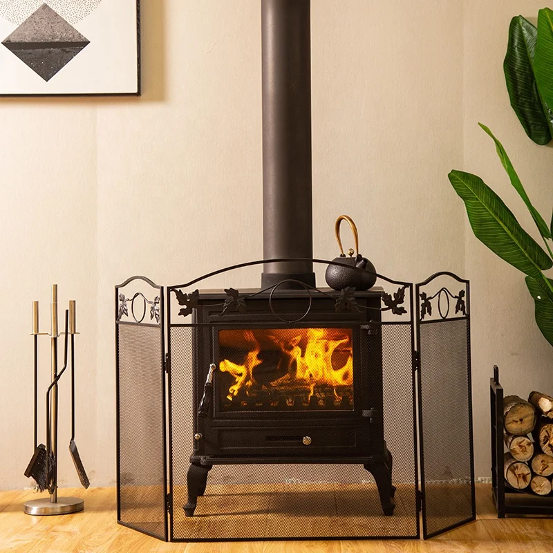 Factory customized  indoor cast iron small home heater wood burning fireplace stove multi fuel stove