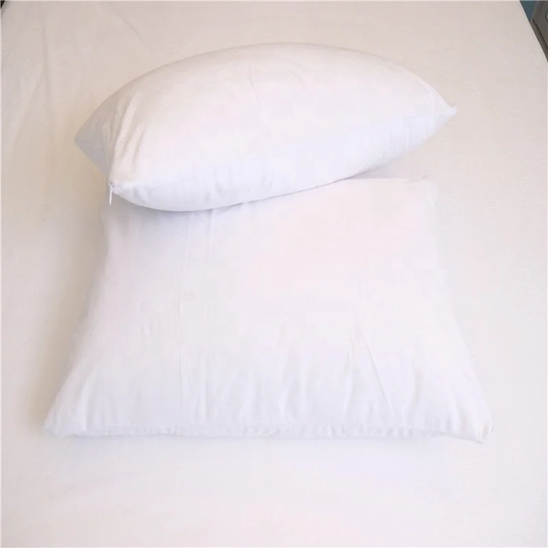 Pure white waterproof pillow case terry cotton material pillow case