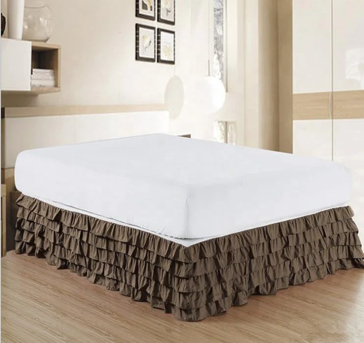 Высококачественная юбка для кровати Sleep-Nest с разрезом и оборками Длина 22 дюйма легкая