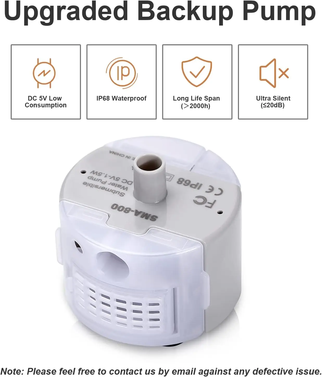 Replacement Pump for Cat Water Fountain Stainless Steel 108oz/3.2L Automatic Pet Fountain Extreme Silent Cat Fountain Pump with