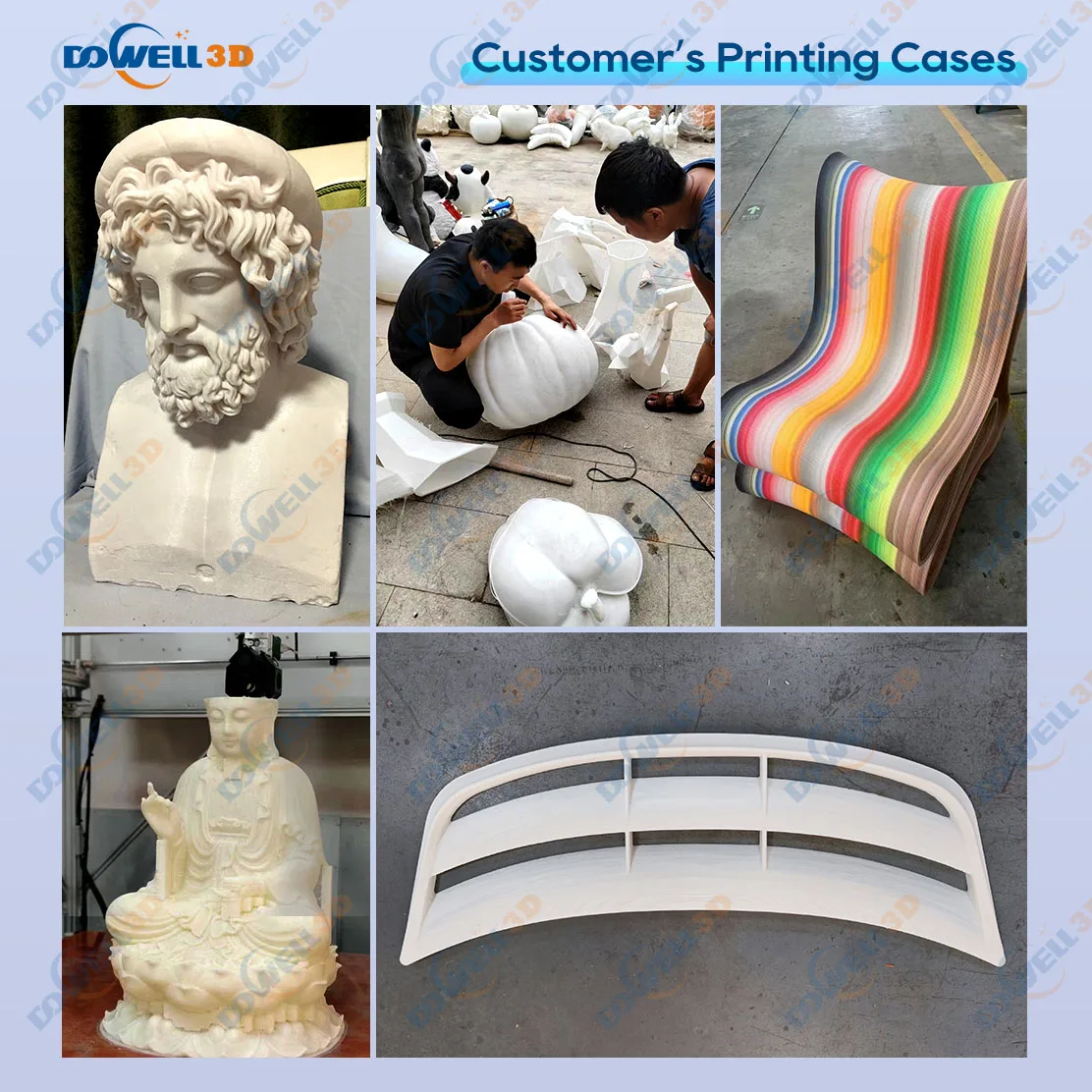 Dowell Industrial 1600mm Large 3D Printer Fast Speed easy operation Big Volume FDM PLA Carbon fiber 3d printer large