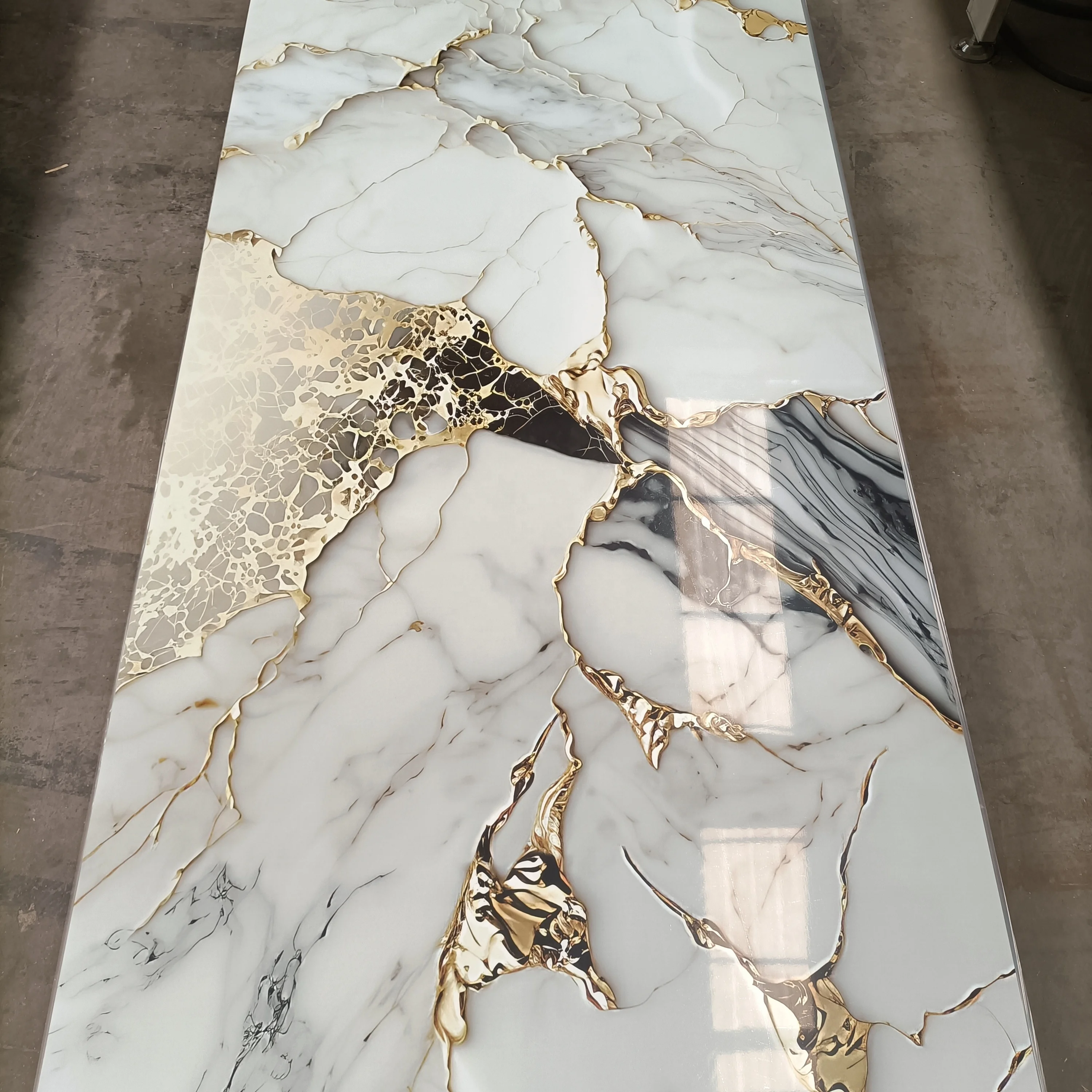 Interior Waterproof Pvc Marble Panel Board Kitchen Tiles Uv Mable Sheet 3D Printing Pattern Board