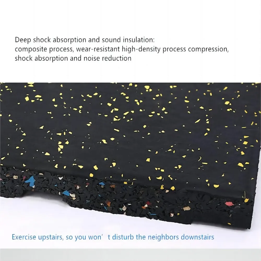 Elastic Weight Lifting Gym Rubber Flooring Tiles Gym Rubber Floor Mat With EPDM Granules