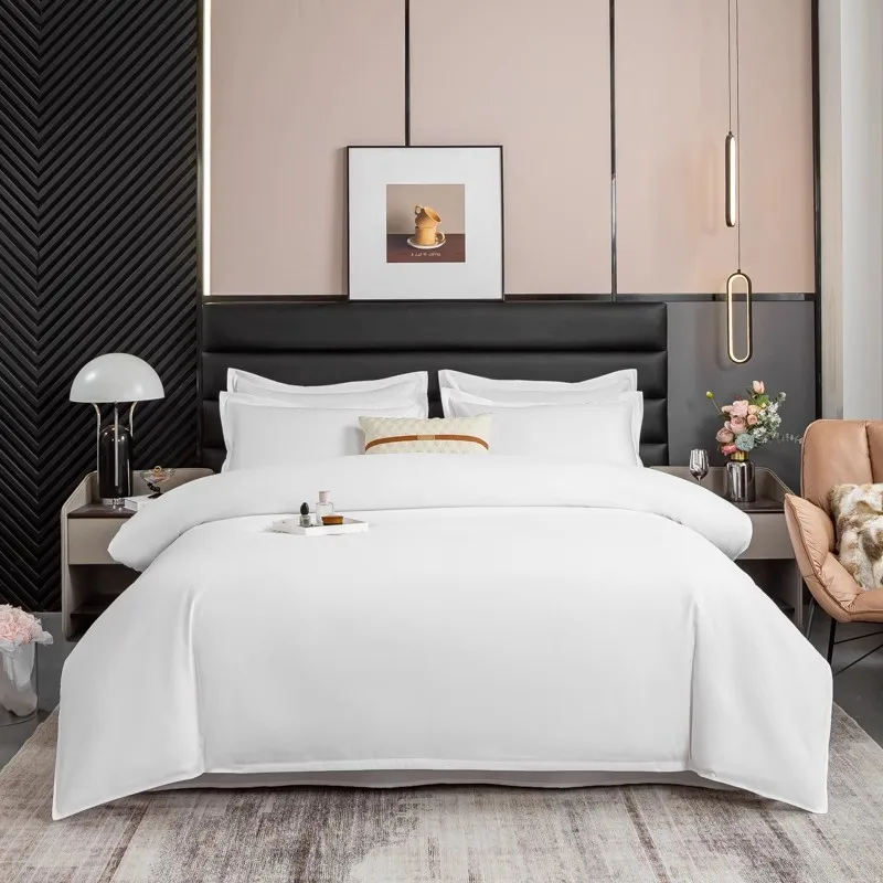 High Quality Hotel Bedsheet Hotel Linen Duvet Cover Ded Sheet White 100% Cotton Hotel Bedding set