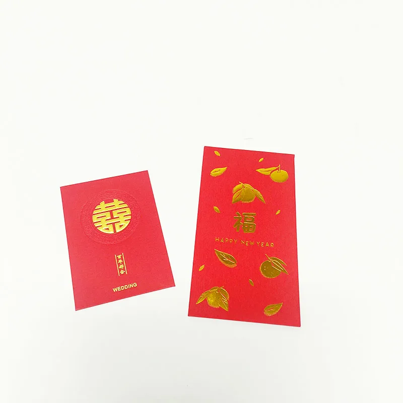 Custom Recyclable Gold Logo Stamping 2024 Custom Red Packet Dragon Packet with Logo Printing for Good Lucky