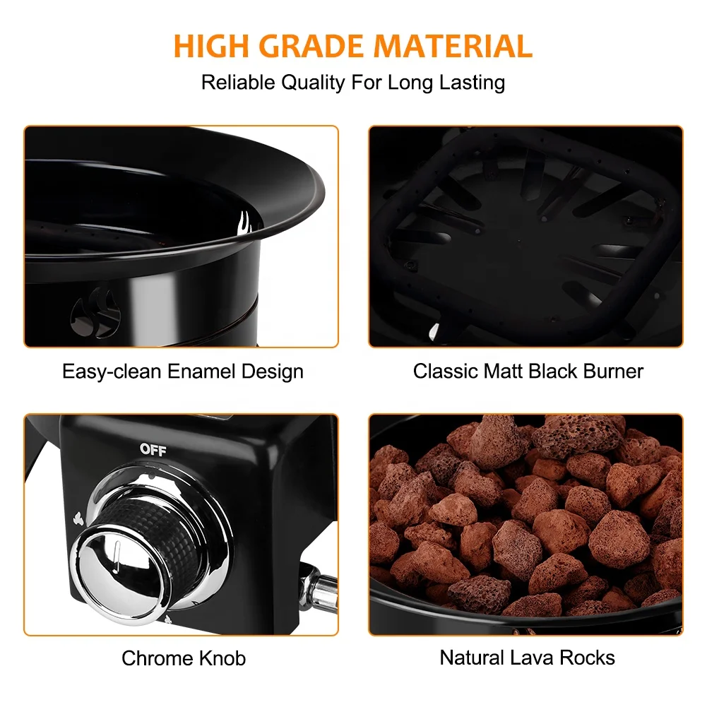 Junsky Manufacture Oem 19 Inch Large Qutdoor Propane Fire Pit Table Mesa De Fuego