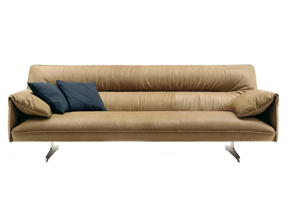 Luxury furniture manufacturers leather metal designs 3 seater home office lounges living room sofa sets