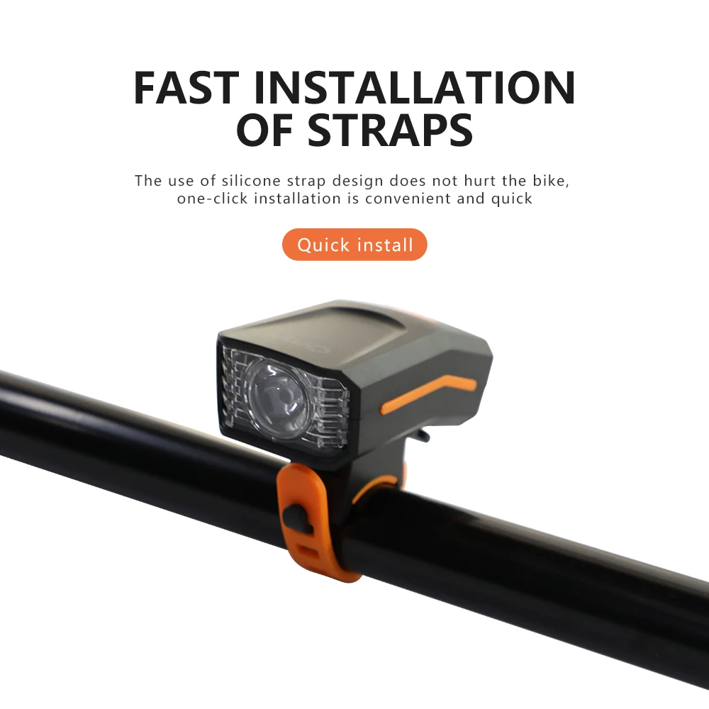 New Design Cycle Accessories Electric Lamp 300 Lumens Sport Bicycle Front Light IP65 Waterproof LED Headlights For Bike