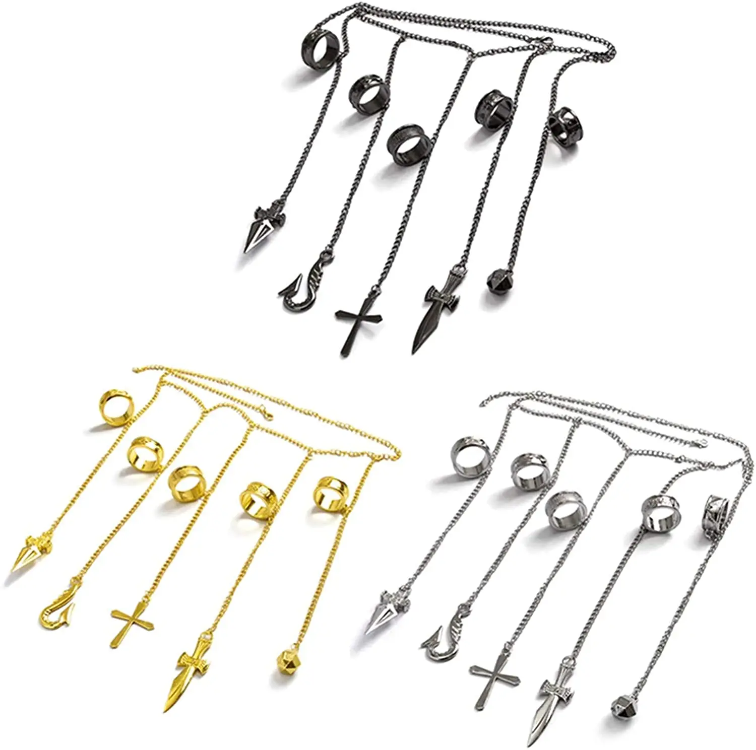 Hunter X Hunter Kurapika Косплей Костюм реквизит металлическое кольцо аксессуары сплав модная подвеска цепь