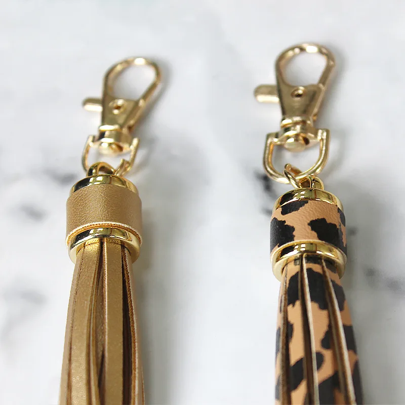 Stock Pu Tassel Key chain Leather Tassel Bag Keychain Accessories