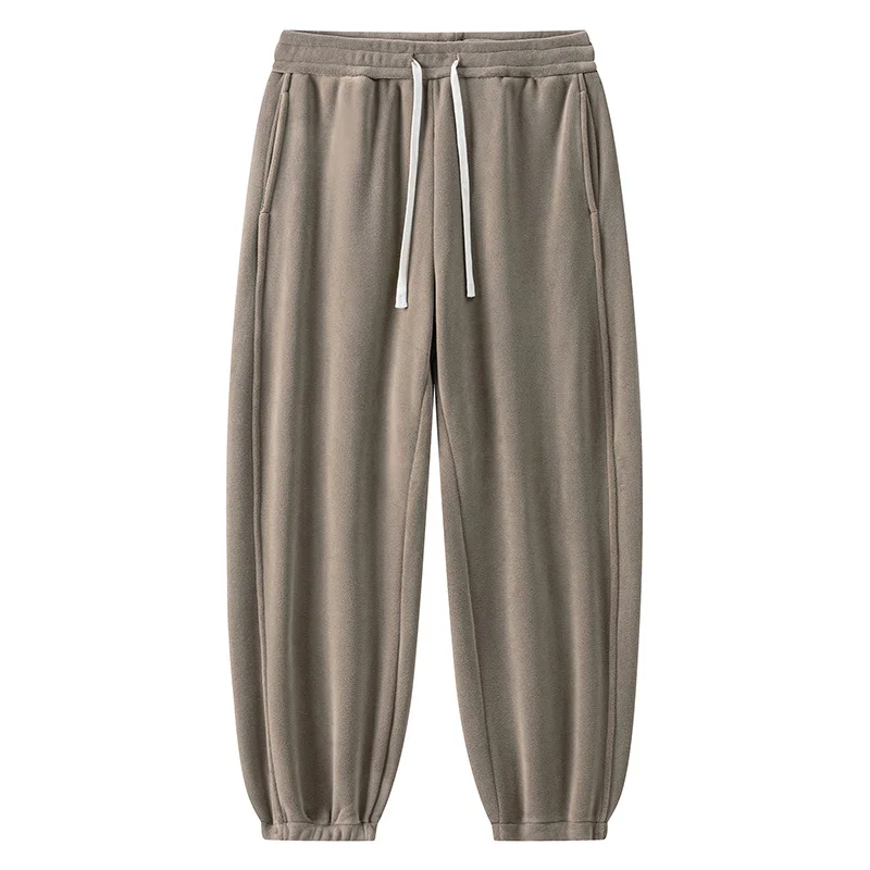 Lace up Casual INS Style Pencil Pants Quick Drying and Anti-Pilling Anti-Static Features with Wrinkled Technics