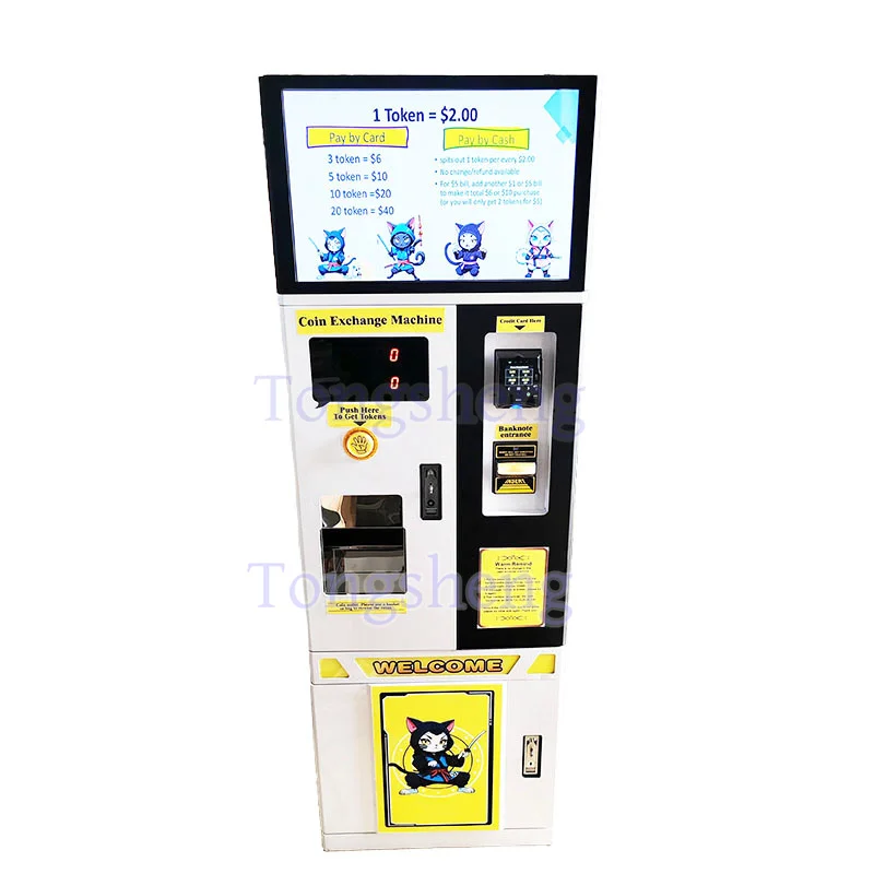 USA Customized Token Coin Change Machine with NAYAX bill to coin change machine Money Changer Automatic Coin Exchange Machines