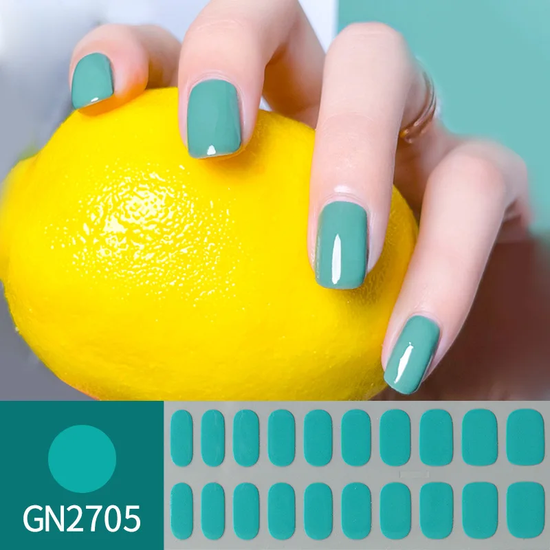 Beauty Sticker Nail Fashion Wholesale Cheap Price Semi-cured Gel Nail Sticker Luxury_25