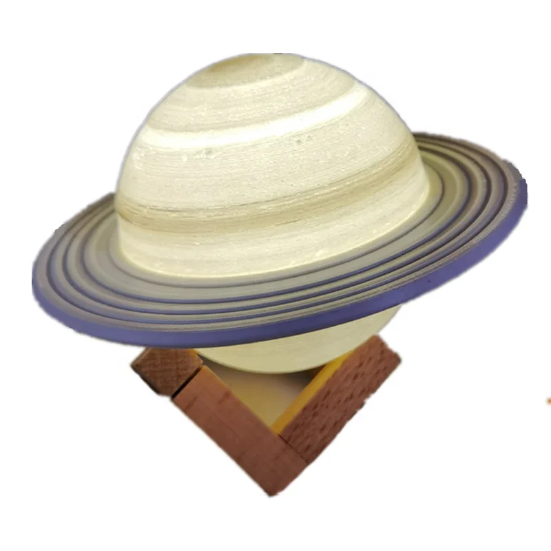 Новая удивительная лампа Saturn 10/15 см с 3D печатью и сенсорным выключателем светодиодный ночник для спальни настоящая сатурная форма праздничный подарок