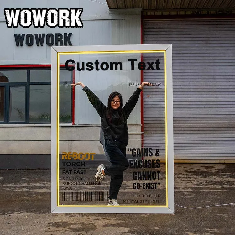 WOWORK свадебный фон для фотосъемки из ПВХ журнала фотобудка рекламных мероприятий шоу съемный реквизит стенда