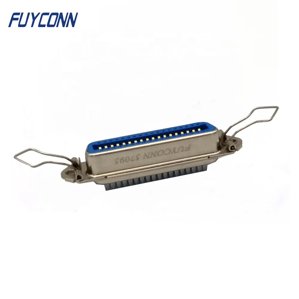 50P 24P 36P 14P Female Centronic Solder Connector, 2.16mm pitch DDK Solder cup contacts Centornics Connector w/ Spring Latach