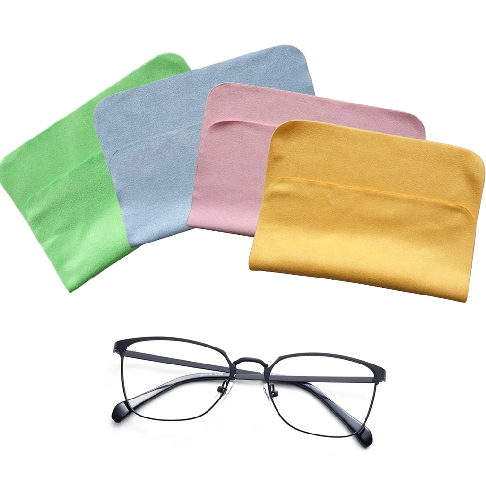 Custom Printed Logo Microfiber Cleaner Care Cleaning Polishing Cloth For Glasses