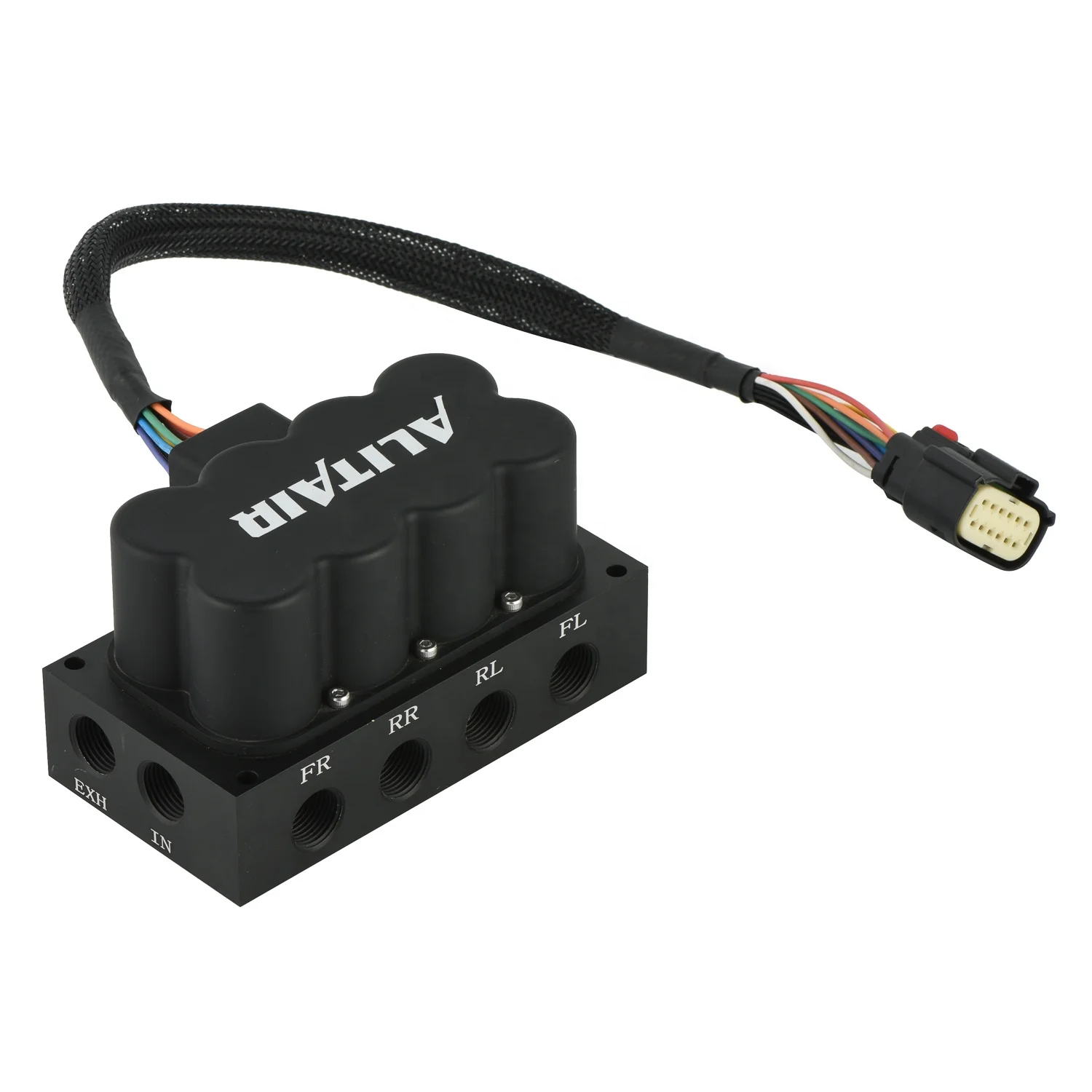 DC12V 200PSI Pneumatic Air Ride Suspension System Solenoid Valve Manifold Unit VU-4F