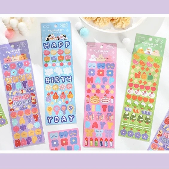 Korean INS Cute Cake Sticker Creative Cell Phone Sticker Diary Decoration Stickers