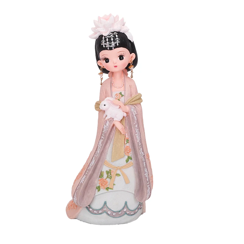 INS Chinese style costume girl elegant posing resin crafts couple student gifts