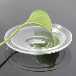 9cm Diameter Glass Tea Cup Saucer Coffee Mug Saucer